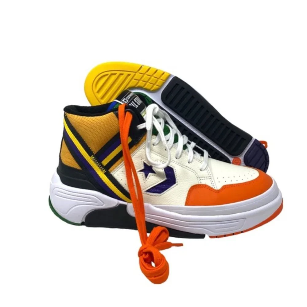 Converse Weapon CX High Top Orange Egret Leather Women's Size Sneakers 172657C